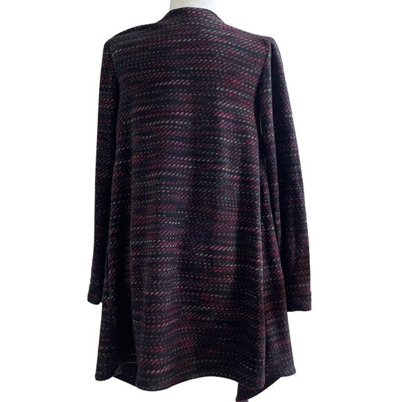 Cuddl Duds Wrap Cardigan Sweater Womens Small‎ Open Front Waterfall Multicolor - Picture 2 of 10